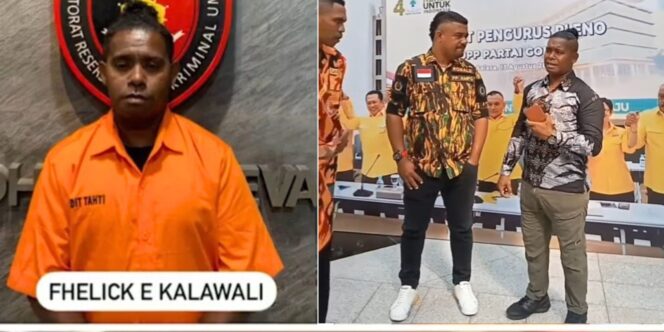 
					Beredar Di Sosial Media Tersangka Pembubaran Diskusi Kebangsaan Fhelick E Kalawali, Sedang Berada Di Acara Golkar