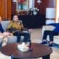 Ketua IMI Pusat Bambang Soesatyo didampingi Ananda Mikola saat bertemu dengan Gubernur DKI Jakarta terpilih Pramono Anung. (Foto : Istimewa)