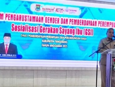 Kepala DPPPA Kabupaten Tangerang, Asep Suherman saat memberikan sambutan. (Foto: Istimewa)