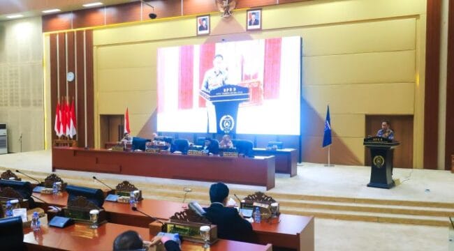 Suasana saat Berlangsungnya Rapat Paripurna DPRD Kota Tangerang Selatan.( Foto : Humas dan Protokol DPRD Kota Tangsel)