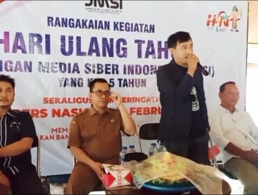 Ketua JMSI Lebak Berikan Sambutan pada acara Syukuran HUT JMSI ke-5 Tahun. (Foto: Istimewa)