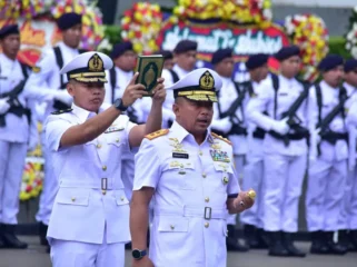 Sertijab Empat Perwira Tinggi TNI AL (Foto: Dispen Kormar TNI Angkatan Laut)
