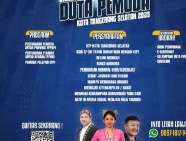 Poster Seleksi Duta Pemuda 2025 ( Foto : IG Humas Pemkot Tangsel)