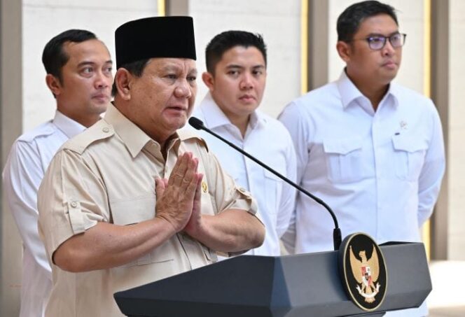 
					Presiden RI Prabowo Subianto .(Foto : Sesneg)