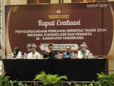 KPU Kabupaten Tangerang gelar rapat evaluasi penyelenggaraan Pilkada serentak di Kabupaten Tangerang, (Foto : Istimewa)
