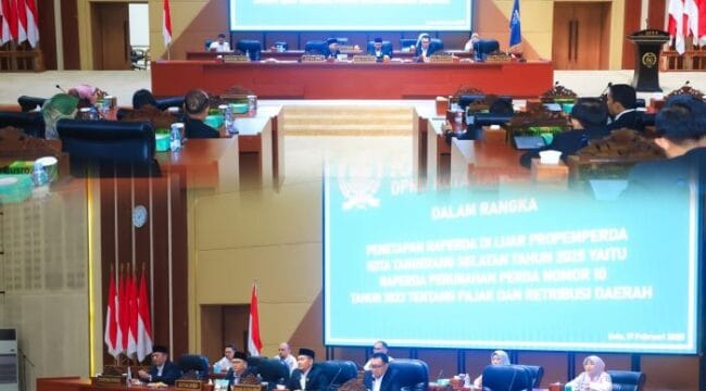 Suasana Rapat Paripurna di Gedung DPRD Kota tangerang Selatan (Foto : Humas DPRD Tangsel)