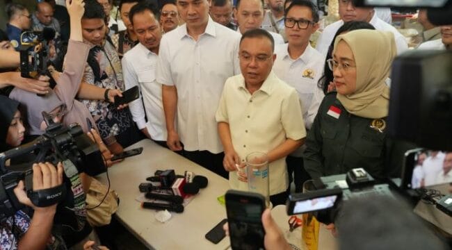 Wakil Ketua DPR RI Sufmi Dasco Saat memberikan keterangan kepada awak media (Foto : parlementaria)