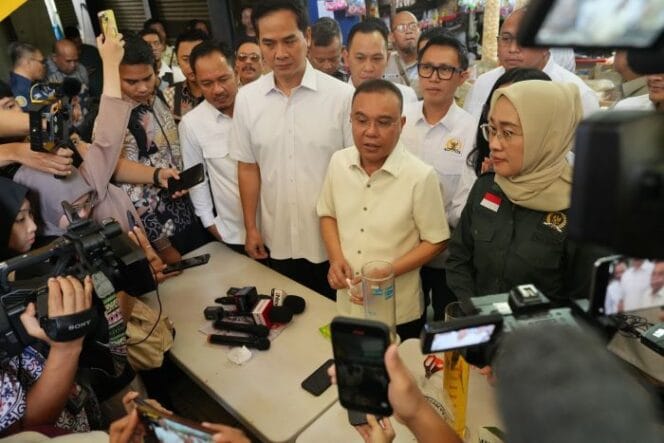 
					Wakil Ketua DPR RI Sufmi Dasco Saat memberikan keterangan kepada awak media (Foto : parlementaria)