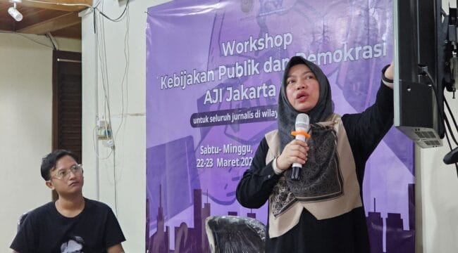 Aliansi Jurnalis Independen (AJI) Jakarta dan Indonesia Corruption Watch (ICW) Indonesia menggelar Workshop 'Kebijakan Publik dan Demokrasi' (Foto: AJI Jakarta)