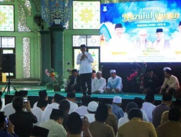 Wali Kota Tangerang H.Pemkot Tangerang Gelar Nuzulul Qur’an, Ini Pesan Wali Kota Sachrudin saat memberikan sambutan dalam acara peringatan Nuzulul Qur'an (Foto : Humas Pemkot Tangerang)
