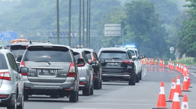 Ilustrasi lonjakan kendaraan (Foto : Humas Polri)