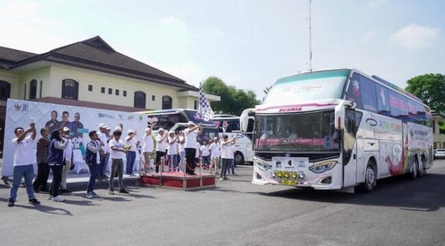  Holding Perkebunan Nusantara III (Persero) melalui sub holding PT Perkebunan Nusantara IV PalmCo tahun ini kembali menggelar mudik gratis. (Foto : Ist)