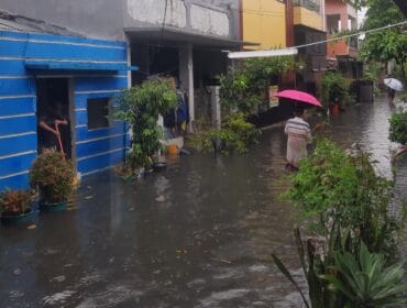 Situasi banjir di komplek Dasana Indah Kelurahan Bojong Nangka Kelapa Dua Tangerang (Foto: Dok jejaknarasi.id)