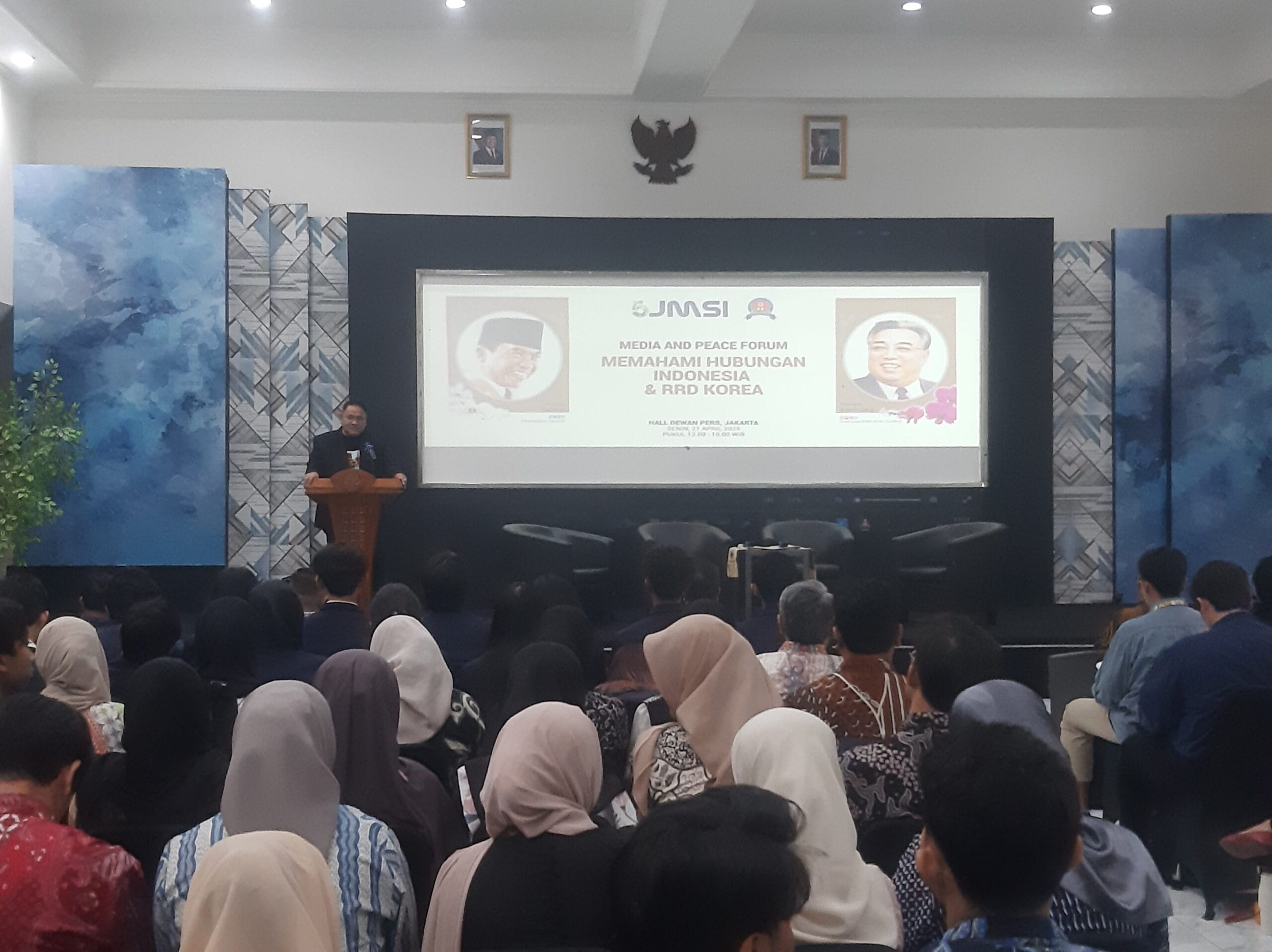 Ketua Umum JMSI, Teguh Santosa saat Peluncuran 'Media and Peace Forum' (Foto: Jejaknarasi.id)