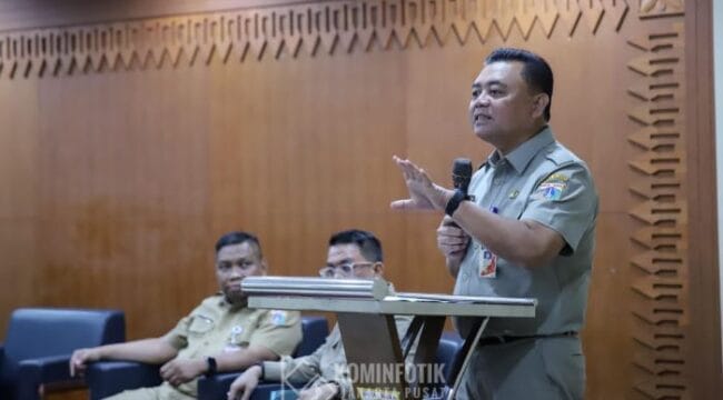 Asisten Pemerintahan (Aspem) Sekko Administrasi Jakarta Pusat Denny Ramdany saat membuka penyuluhan Penyalahgunaan Narkotika (Foto : Diskominfo Jakpus)