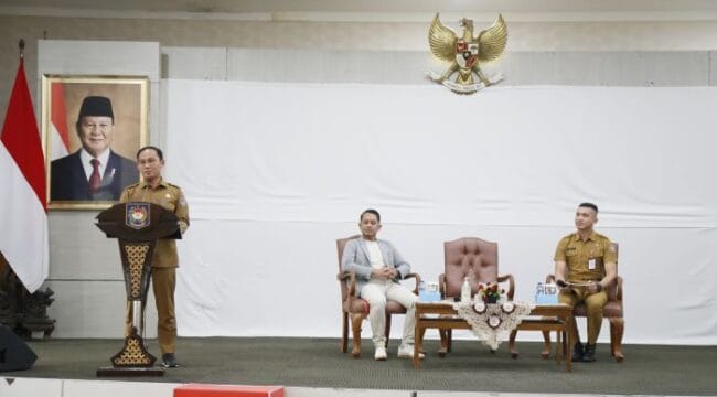 Sekretaris Pengurus Korpri Kemendagri Belly Isnaeni saat memberikan sambutan  (Foto : Puspen Kemendagri)