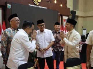 Kapolres Batu Hadiri Halal Bihalal di Balai Kota Among Tani (Foto: Humas Polres Batu)