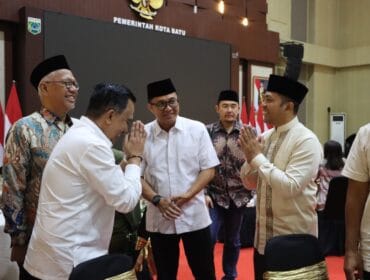 Kapolres Batu Hadiri Halal Bihalal di Balai Kota Among Tani (Foto: Humas Polres Batu)