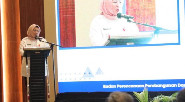 Wakil Bupati Tangerang Intan Nurul Hikmah saat memberikan arahan kepada peserta Musrembang RPJMD dan RKPD. (Foto:  Prokopim Kab. Tangerang)