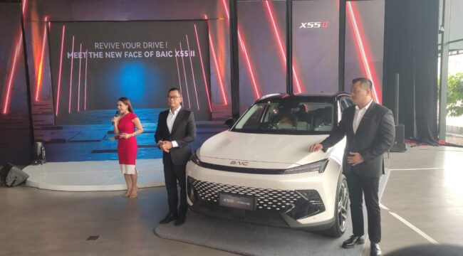 BAIC Indonesia resmi meluncurkan Baic X55 II Facelift.Peluncurannya berlangsung di Alam Sutera BAIC Indonesia Tangerang Selatan Selasa (29/4/2025).
(Foto : Sirhan Jejaknarasi.Id