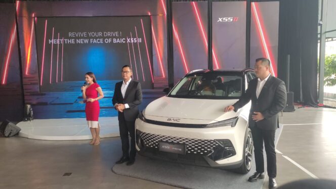 
					BAIC Indonesia resmi meluncurkan Baic X55 II Facelift.Peluncurannya berlangsung di Alam Sutera BAIC Indonesia Tangerang Selatan Selasa (29/4/2025).
(Foto : Sirhan Jejaknarasi.Id