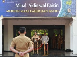 Menteri Dalam Negeri (Mendagri) Muhammad Tito Karnavian saat memimpin Halalbihalal (Foto : Puspen Kemendagri)