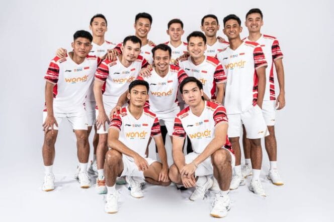 
					Skuad Timnas Bulu tangkis  Putra Piala Sudirman 2025  (Foto PBSI)