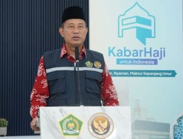 Kepala Biro Humas dan Komunikasi Publik Kementerian Agama, Akhmad Fauzin, dalam konferensi pers operasional haji hari ke-20, (Foto : Humas Kemenag)