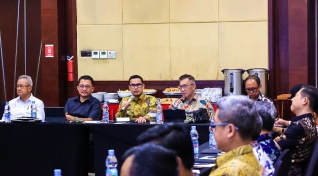 Wakil Wali Kota Tangsel Pilar Saga Ichsan (tengah) saat menghadiri Kick Of Meeting (Foto :Diskominfotik Tangsel)