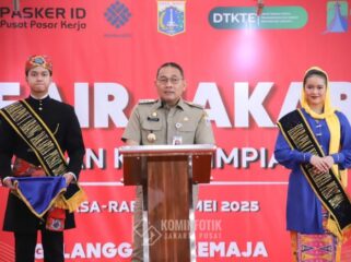 Wali Kota Jakarta Pusat Arifin saat membuka Job Fair 2025 (Foto: Dikominfodigi Jakpus)