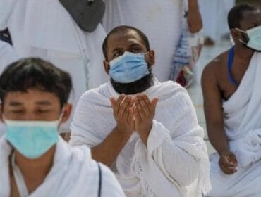 Ilustrasi, Jemaah Haji gunakan masker (Foto : Ist)