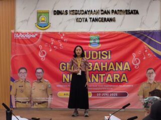 salah satu peserta saat mengikuti audesi Gita Bahana Nusantara