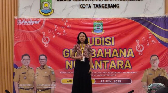 salah satu peserta saat mengikuti audesi Gita Bahana Nusantara