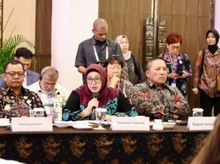 Wakil Bupati Tangerang Nurul Intan Hilmah saat hadir di acara High Level Meeting on the Leprosy Programme di Bali. (Foto; Prokopim Kab Tangerang)