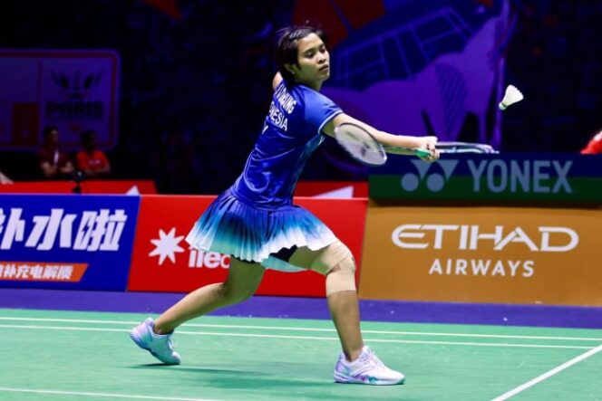 
Pebulutangkis Tunggal Putri Gregoria Mariska Tunjung lolo babak kedua Kejuraan Dunia BWF 2025. (foto: PBSI)