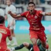 Kapten Tim Persija, Rizki Ridho, saat merayakan goal perdananya saat Persija mengalahkan Persita dengan skor 4-0. (Foto: Persija)