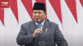 Presiden Prabowo Subianto saat pidato dalam sidamg tahunan MPR, DPR, DPD RI (Foto : TV Parlemen).