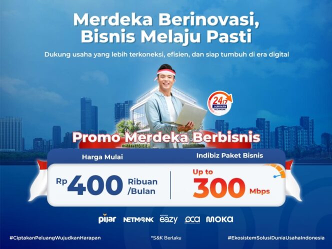 
Rayakan 80 Tahun Indonesia Merdeka, Telkom Berikan Promo Berlangganan Paket Indibiz
