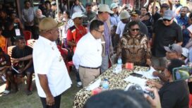 Wakil Menteri Dalam Negeri (Wamendagri) Ribka Haluk saat  meninjau langsung pelaksanaan Pemungutan Suara Ulang (PSU) di Provinsi Papua. (foto : Puspen Kemendagri)