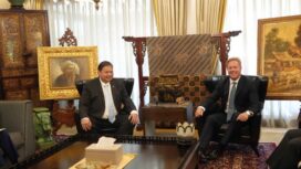 Menteri Koordinator Bidang Perekonomian RI Airlangga Hartarto  saat menerima kunjungan Menteri Perdagangan dan Investasi Selandia Baru Todd McClay. (Foto : Kemenko perekonomian).
