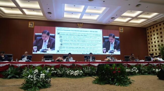 Menko Perekonomian Airlangga Hartarto saat menyampakan Rancangan APBN dan Nota Keuangan Tahun Anggaran 2026. (Foto : Humas Kemenko Perekonomian)