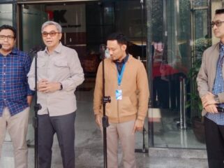Ketua KPK Setyo Budiyanto saat memberikan keterangan kepada kepada Awak media. (Foto : Eki Baehaki)