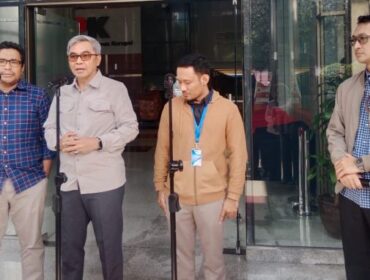 Ketua KPK Setyo Budiyanto saat memberikan keterangan kepada kepada Awak media. (Foto : Eki Baehaki)