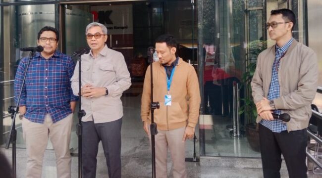 Ketua KPK Setyo Budiyanto saat memberikan keterangan kepada kepada Awak media. (Foto : Eki Baehaki)