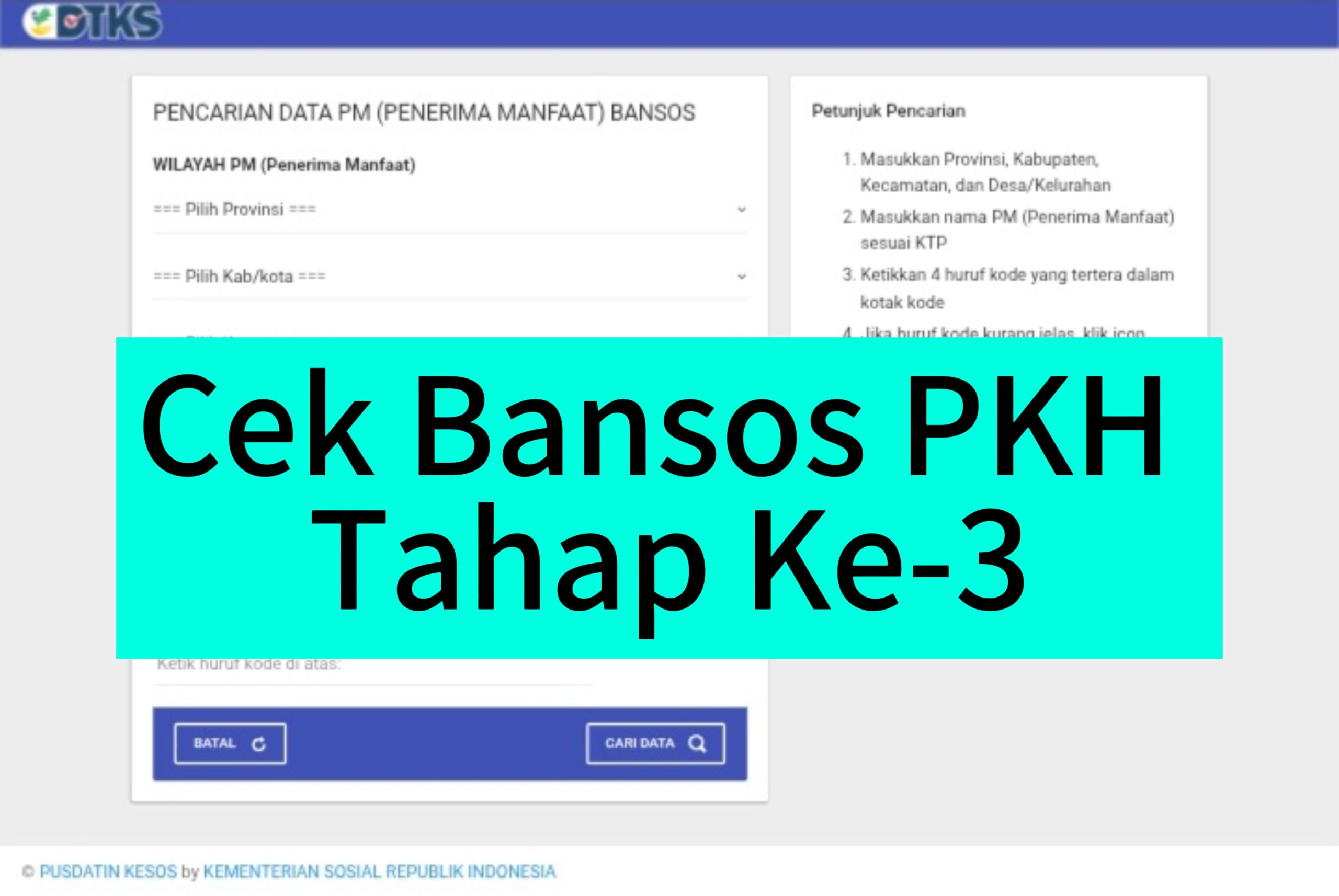 Cek Bansos PKH (Foto: 1st)