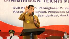 Bupati Tangerang Moch Maesyal Rasyid saat membuka Bimtek koperasi desa merah putih (Foto: Kominfo Kab Tangerang)