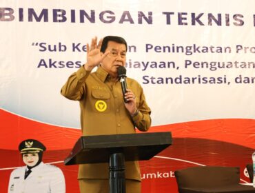 Bupati Tangerang Moch Maesyal Rasyid saat membuka Bimtek koperasi desa merah putih (Foto: Kominfo Kab Tangerang)