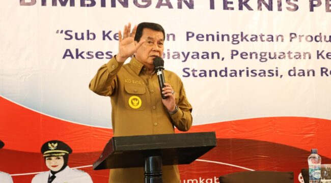 Bupati Tangerang Moch Maesyal Rasyid saat membuka Bimtek koperasi desa merah putih (Foto: Kominfo Kab Tangerang)