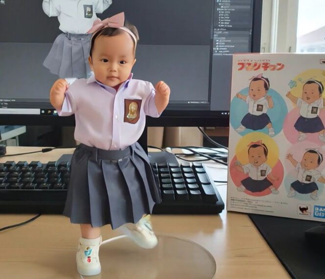 
					Tangkapan layar contoh miniatur figura berjoget