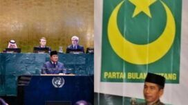 Presiden Prabowo dan Mantan Presiden Jokowi saat berpidato. (Foto: 1st)